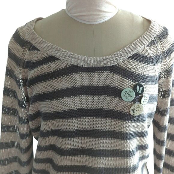 Scotch & Soda Maison Scotch La Femme Selon Marie Striped Crew Neck Sweater - Picture 5 of 5